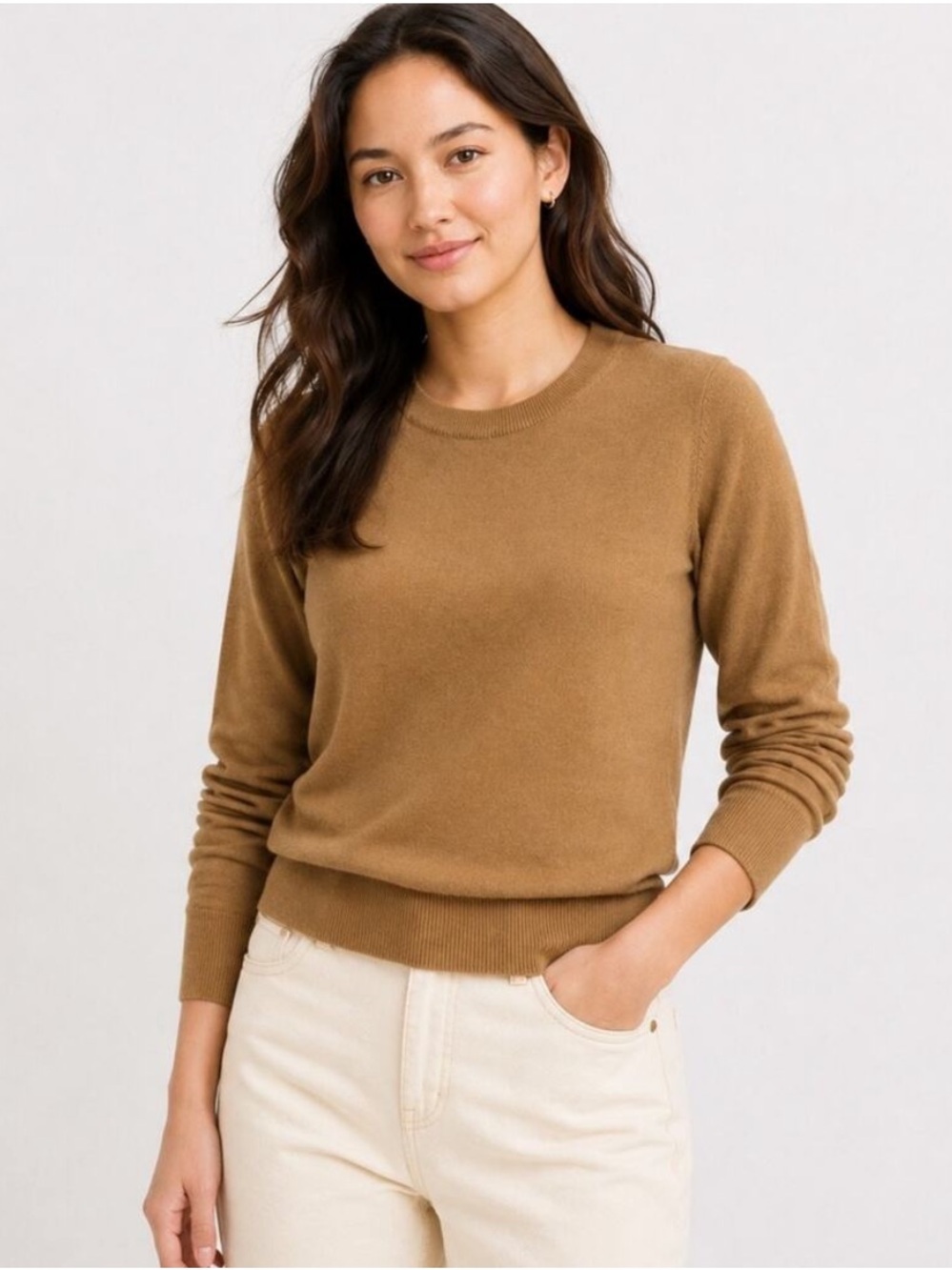 Uniqlo Women’s Extra Fine Merino Sweater - Brown, size XL